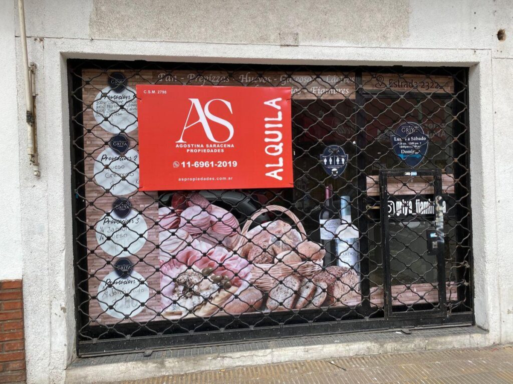 Cartel de alquiler de Agostina Saracena Propiedades